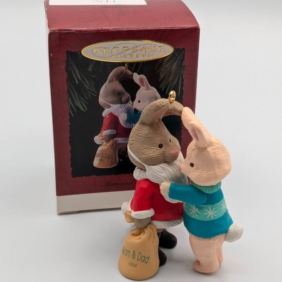 Hallmark Keepsake Mom and Dad 1994, Vintage Christmas Ornament - Picture 2 of 11